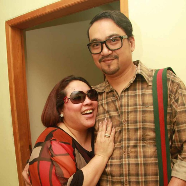 Komedian Nunung dan suaminya Iyan