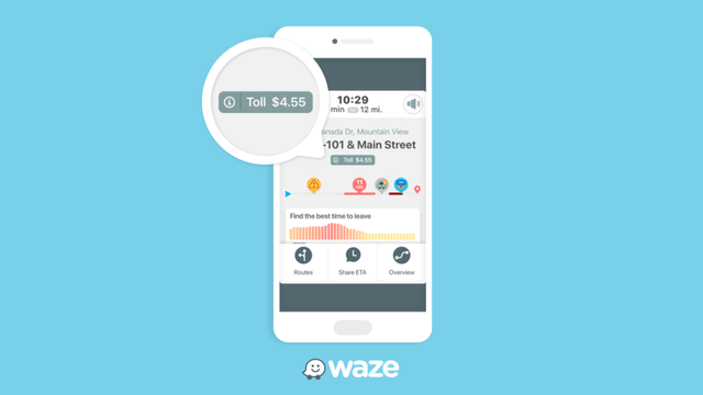 Waze kini tampilkan tarif jalan tol di aplikasi. Foto: Waze