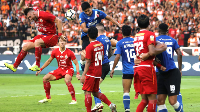 Pertandingan final leg 1 Piala Indonesia 2019 antara Persija Jakarta vs PSM Makassar di Stadion Utama GBK, Jakarta, Minggu (21/7). Foto: Nugroho Sejati/kumparan