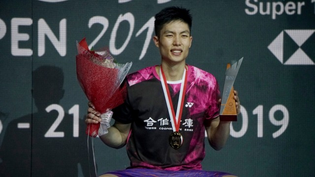 Chou Tien Chen usai pertandingan Blibli Indonesia Open 2019 di Istora Senayan, Minggu (21/7/2019). Foto: Irfan Adi Saputra/kumparan