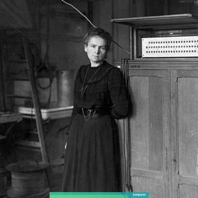 Marie Curie di laboratorium. Foto: Wikimedia Commons