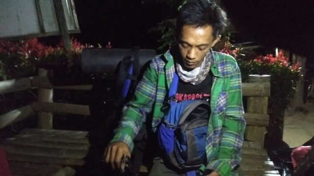 Firgiawan Listanto, pendaki asal Mojokerto, berhasil selamat dari kebakaran di Gunung Panderman. Foto: Sadheli for tugumang.id