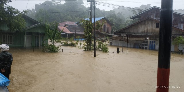 Kondisi banjir di Kabupaten Simeulue, Aceh. Dok. BPBD Simeulue. 