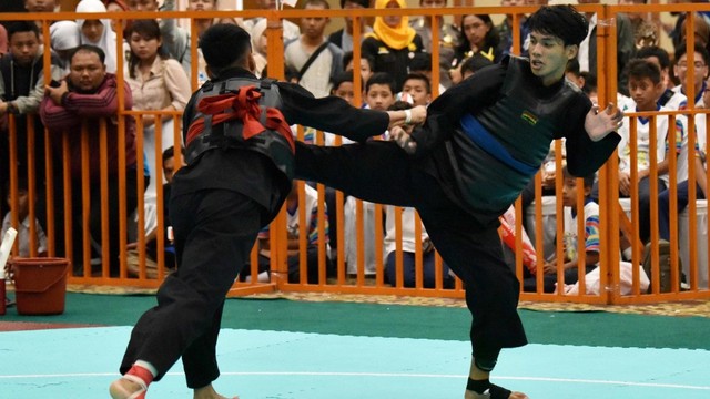 Pesilat putra Indonesia Amirullah Karim, raih medali emas di Asean School Games 2019