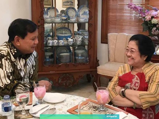 Pertemuan Megawati dan Prabowo Subianto di kediaman Megawati di Jalan Teuku Umar. Foto: Dok. Istimewa