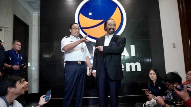 Anies Baswedan di DPP partai NasDem, Anies bertemu Surya Paloh