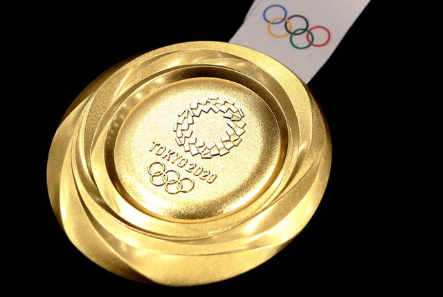 Medali emas Olimpiade Tokyo 2020. Foto: REUTERS / Issei Kato