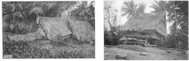Gambar rumah-rumah masyarakat roboh yang diambil dari Laporan Abendanon (1917).