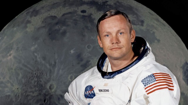 Neil Armstrong, manusia pertama di Bulan. Foto: NASA via wikimedia commons