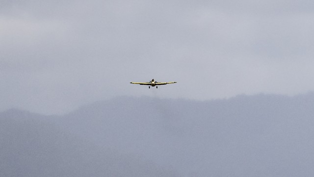 Pesawat pengangkut BBM atau kapal air tractor bersiap mendarat di Bandara Yuvai Semaring, Desa Long Bawan. Foto: ANTARA FOTO/M Agung Rajasa