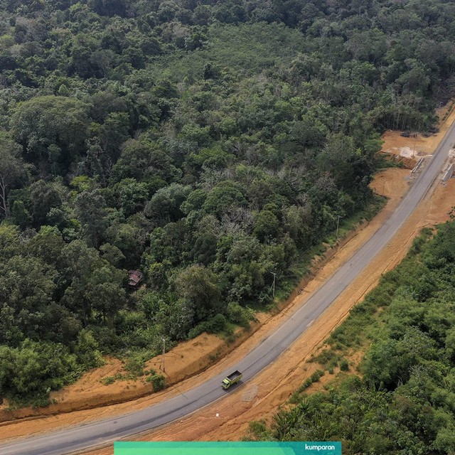 Foto udara kawasan Bukit Nyuling, Tumbang Talaken Manuhing, Gunung Mas, Kalimantan Tengah. Foto: ANTARA FOTO/Hafidz Mubarak A