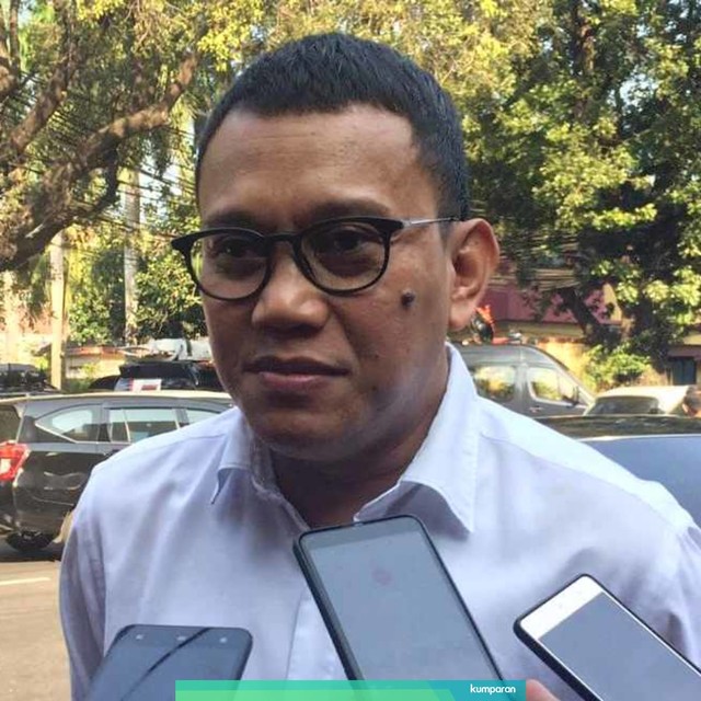 Wakil Ketua TKN Abdul Kadir Karding di acara pembubaran TKN. Foto: Rafyq Panjaitan/kumparan