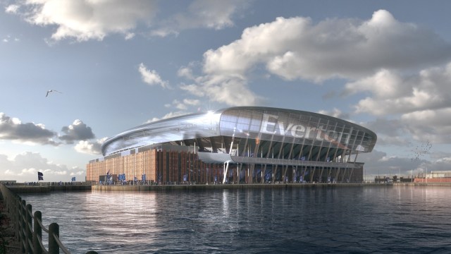 Rancangan stadion baru Everton di Bramley-Moore Dock. Foto: Dok. Everton F.C.