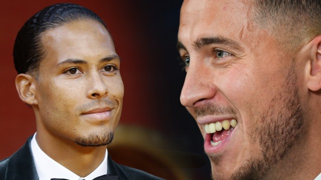 Virgil van Dijk (kiri) dan Eden Hazard. Foto: AFP