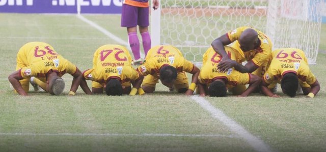 Selebrasi pemain Sriwijaya FC saat merayakan gol. (Foto: Istimewa)