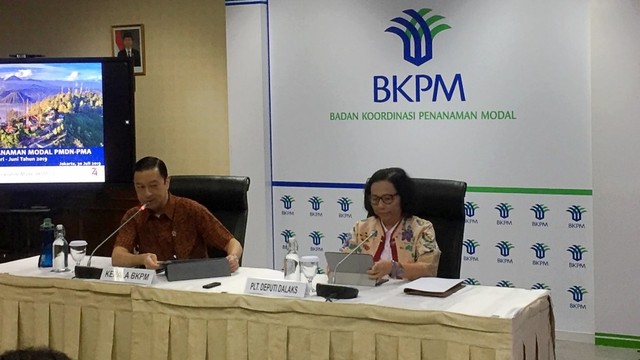 Badan Kordinasi Penanaman Modal (BKPM menggelar rilis soal investasi di Kantor BKPM, Jakarta Selatan, Selasa (30/7). Foto: Abdul Latif/kumparan