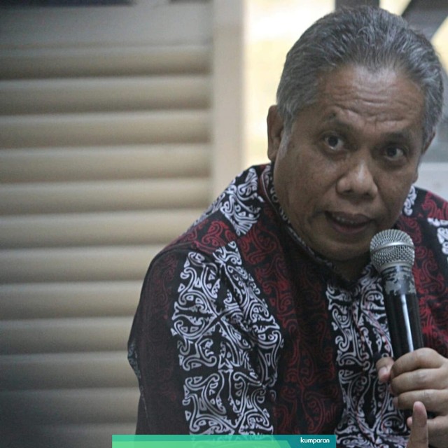 Luhut M Pangaribuan (Pakar Hukum Pidana) saat menghadiri Diskusi “Menyoal Proses Pemilihan Pimpinan KPK dan Menakar Masa Depan Pemberantasan Korupsi”, Selasa (30/7). Foto: Helmi Afandi Abdullah/kumparan