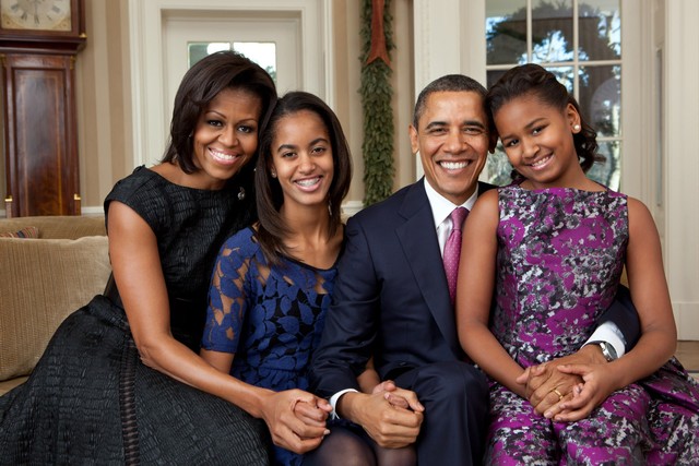 Michelle Obama, Malia Ann Obama, Natasha Obama, dan Barrack Obama Foto: Pixabay