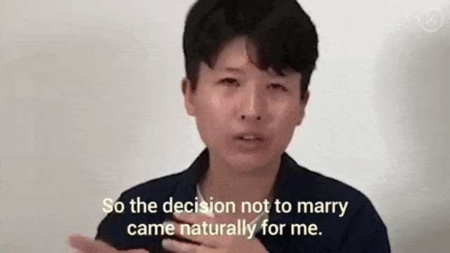 Perempuan membuat gerakan anti pernikahan di Korea Selatan. Foto: dok. YouTube