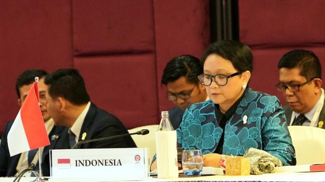Menlu Retno Marsudi dalam Pertemuan ASEAN - Australia di Pertemuan Tingkat Tinggi ASEAN ke-52 Foto: Dok. Kementerian Luar Negeri RI