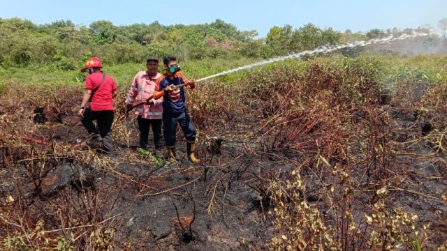 Kebakaran lahan di Aceh Barat, Minggu (28/7) . Dok BPBA