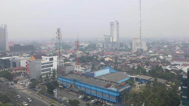 KABUT asap melanda Pekanbaru, Senin, 29 Juli 2019. (Foto: Istimewa)