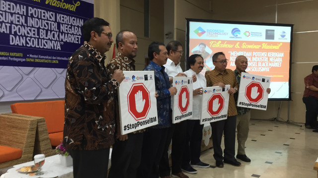 Gelaran Diskusi Kominfo Soal Aturan IMEI Ponsel di Kantornya, Jakarta Pusat, Jumat (2/8). Foto: Abdul Latif/kumparan