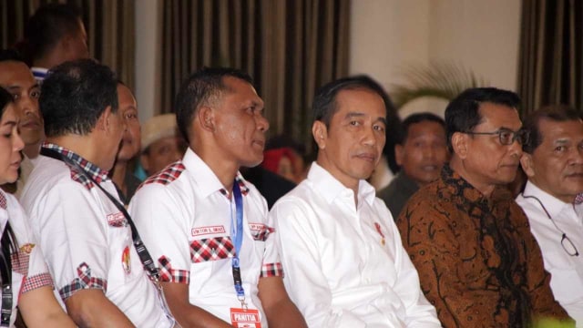 Presiden Jokowi di Kongres Bara JP, Forest Resort Hotel, Pamoyaman, Bogor, Jumat, (2/8)