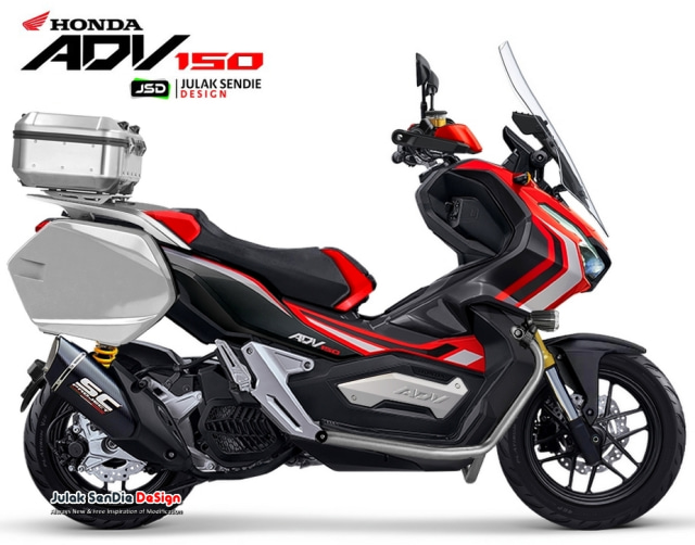 Inspirasi Modifikasi ADV150, Bisa Touring atau Berkelir Repsol Honda (44360)