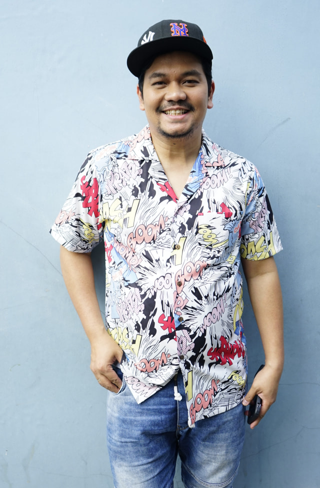 Artis Indra Bekti saat ditemui di studio Trans TV, Jakarta, Senin, (5/8). Foto: Ronny