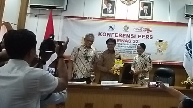 Konferensi Pers Pimnas ke-32 di Universitas Udayana (kanalbali/GAN)