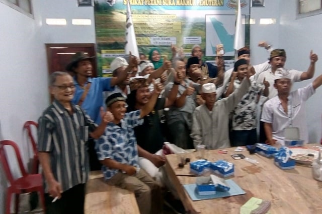 Pertemuan para petani dengan Konsorsium Pembaharuan Agraria (KPA) di Denpasar (IST)