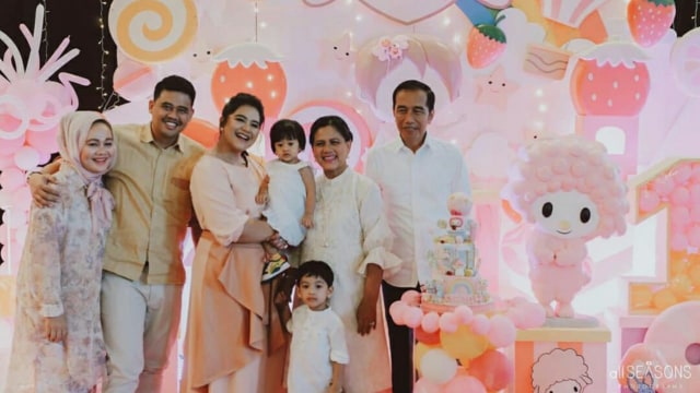 Ulang tahun cucu Jokowi. Foto: (Instagram/allseasonphoto)