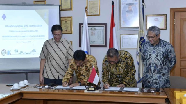 Penandatanganan Perjanjian Kerja Sama PGN dan PHRI
