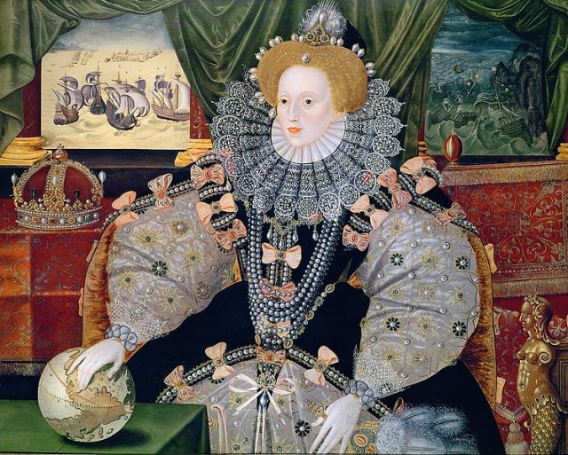 Ratu Elizabeth I dalam karya The Woburn Abbey version of the Armada Portrait (1588). Foto: Wikimedia Commons