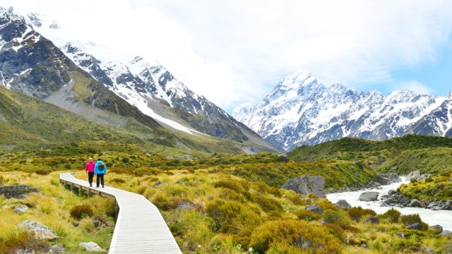 Hiking ke Mount Cook di Selandia Baru Foto: Shutter Stock