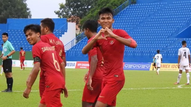 Pertandingan antara Timnas U-19 vs Timor Leste di Piala AFF U-18 di Vietnam. Foto: Dok. PSSI