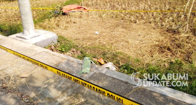 TKP penemuan mayat Amelia Ulfah Supandi di pinggir Jalan Sarasa, Cibeureum, Kota Sukabumi. | Sumber Foto:Oksa BC