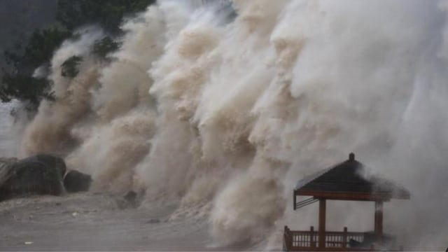 Ilustrasi topan lekima di Taiwan. Foto: REUTERS/Ke Zongqing