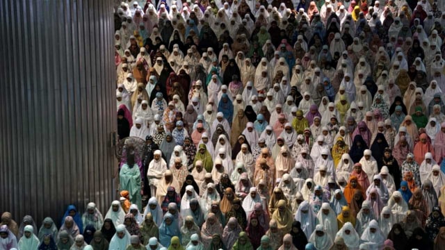 Jemaah Salat Id di Masjid Istiqlal, Jakarta, Idul Adha