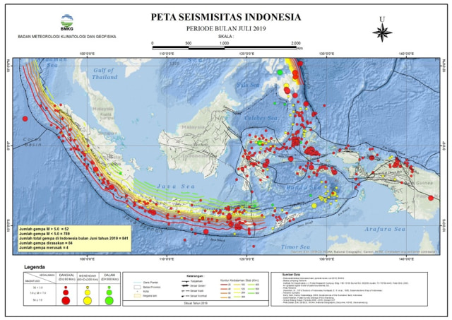 Peta Seismisitas Indonesia. Foto: Daryono/BMKG