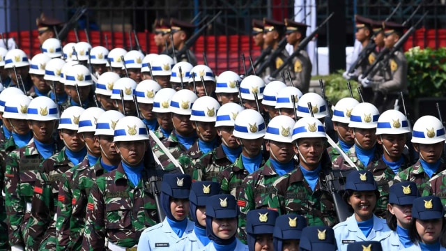 Latihan Upacara Jelang HUT ke-74 Kemerdekaan RI, Istana Presiden