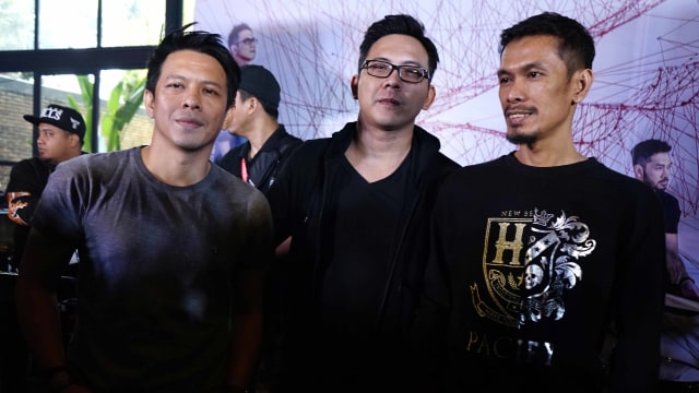 Grup band NOAH saat media gathering sekaligus launching album "Keterkaitan Keterikatan", di Kebayoran Baru, Jakarta, Rabu, (14/8). Foto: Ronny