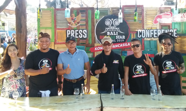 Panitia Bali Reggae Star Festival saat jumpa pers, Sabtu (11/8) - kanalbali/GAN