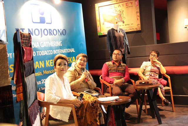Diskusi Wastra dan Kemerdekaan yang digelar oleh PT Nojorono Tobacco International (NTI) di Kemang, Jakarta Selatan, pada Selasa (13/8) Foto: dok. PT Nojorono Tobacco International