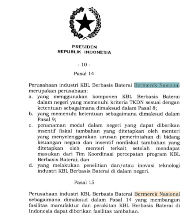 Posisi ‘Merek Nasional’ di Dalam Perpres Kendaraan Listrik (264609)