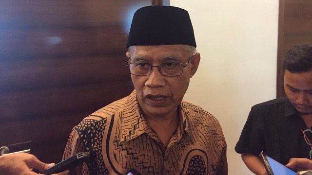 Ketua PP Muhammadiyah Haedar Nasir di Hotel JS Luwansa, Jakarta Selatan. Foto: Lutfan Darmawan/kumparan