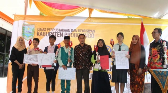 Dispersip Probolinggo Gelar Lomba Sketsa Tingkat SLTP