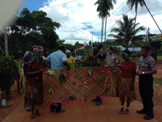 Warga Papua Nugini yang berada di Distrik Sota, Kabupaten Merauke. (Dok: Polda Papua)