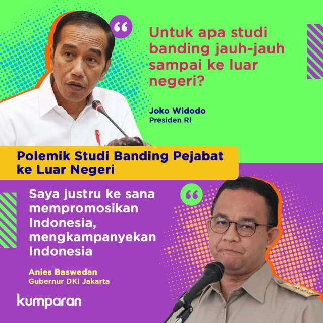 Beda pandangan Jokowi dan Anies soal studi banding Foto: Nunki Lasmaria Pangaribuan/kumparan